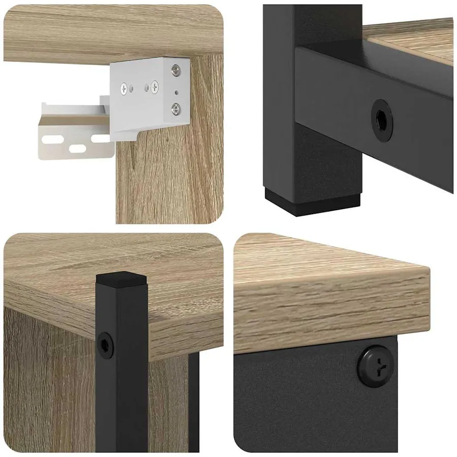 Ensemble de mobilier de salle de bain 4 pcs Chêne Sonoma - 8