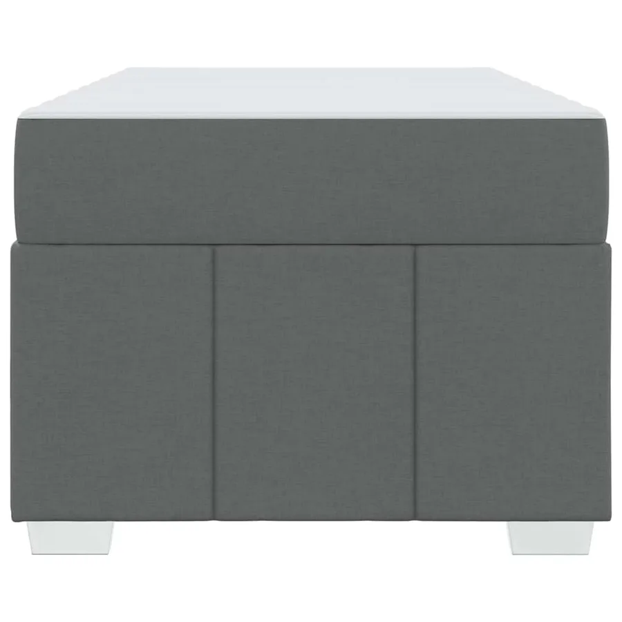 Cadre de lit avec matelas Gris foncé 90 x 190 cm tissu - 6