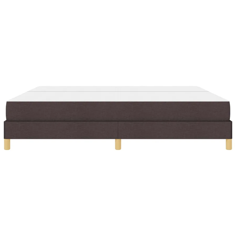 Lit à ressorts avec matelas Marron foncé 200 x 200 cm tissu - 6