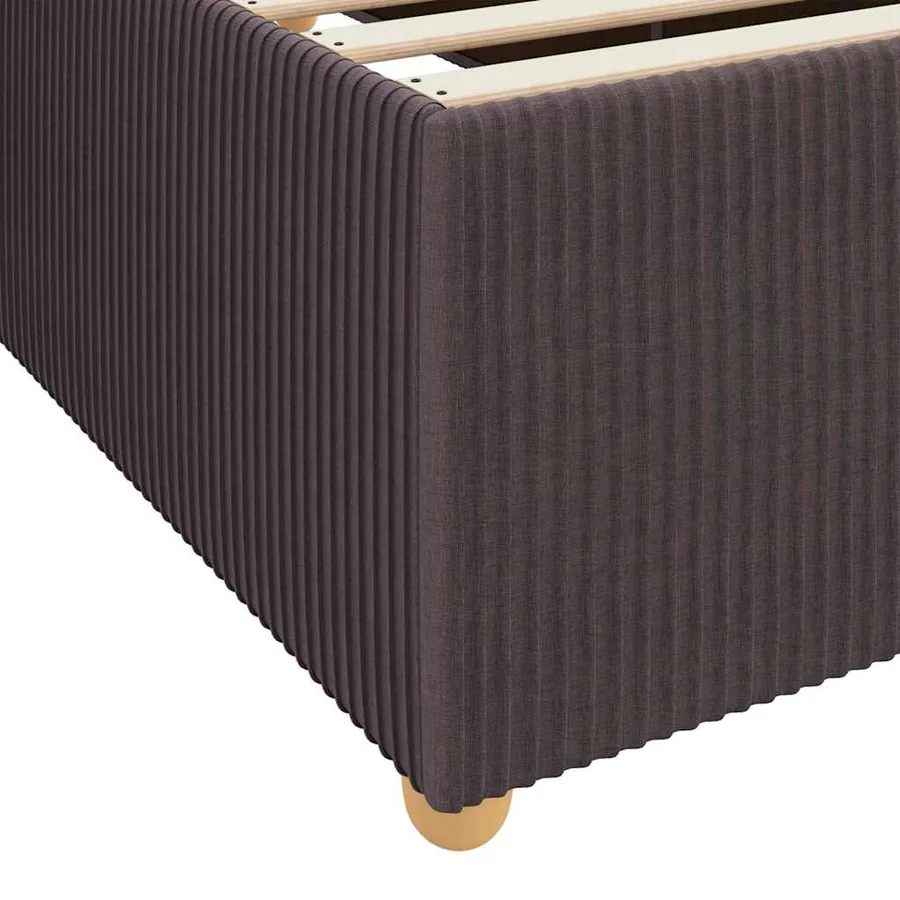 Cadre de lit avec matelas Marron foncé 80 x 200 cm tissu - 10