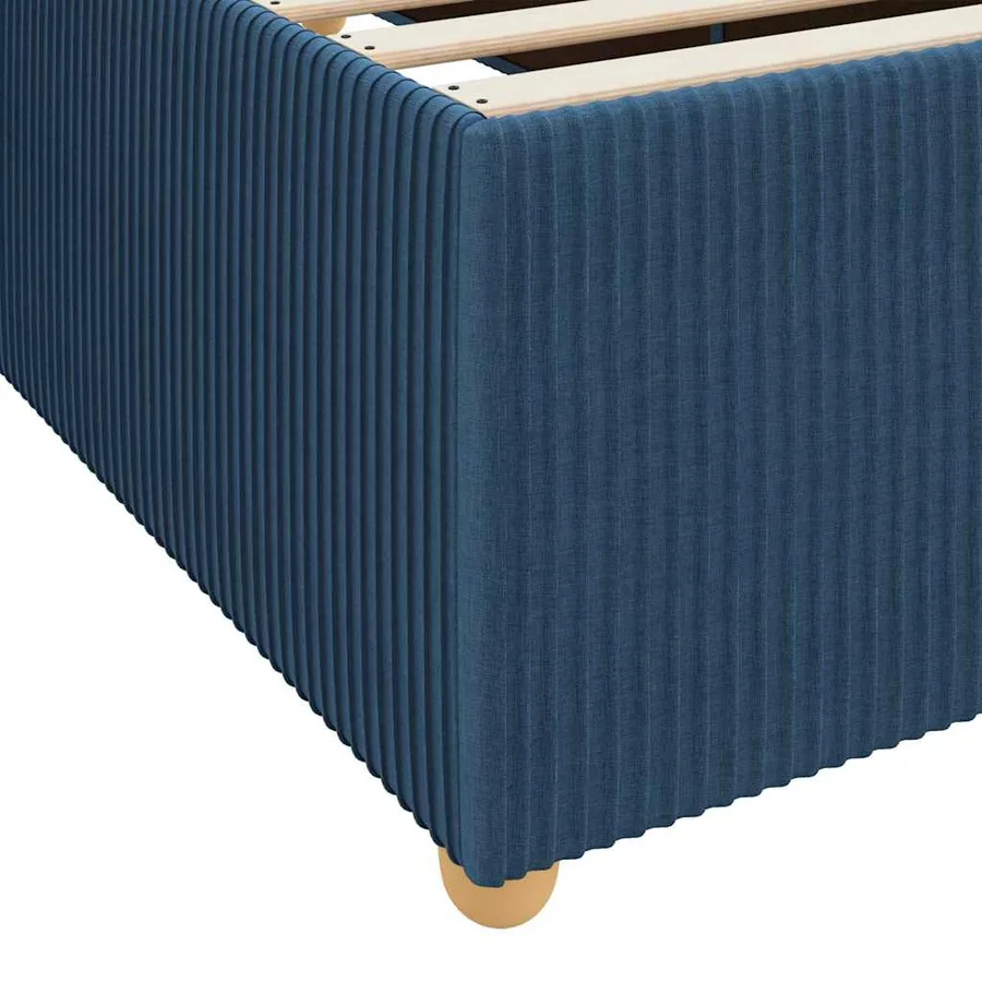 Cadre de lit avec matelas Bleu 80 x 200 cm tissu - 10