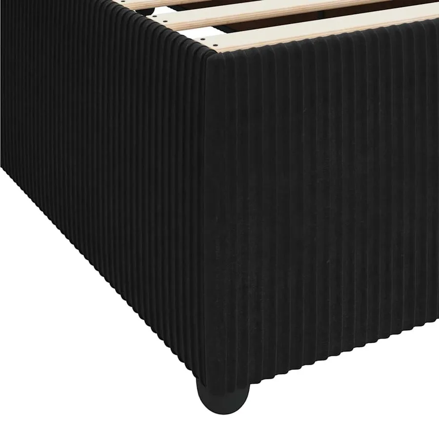 Cadre de lit avec matelas Noir 90 x 190 cm tissu - 8