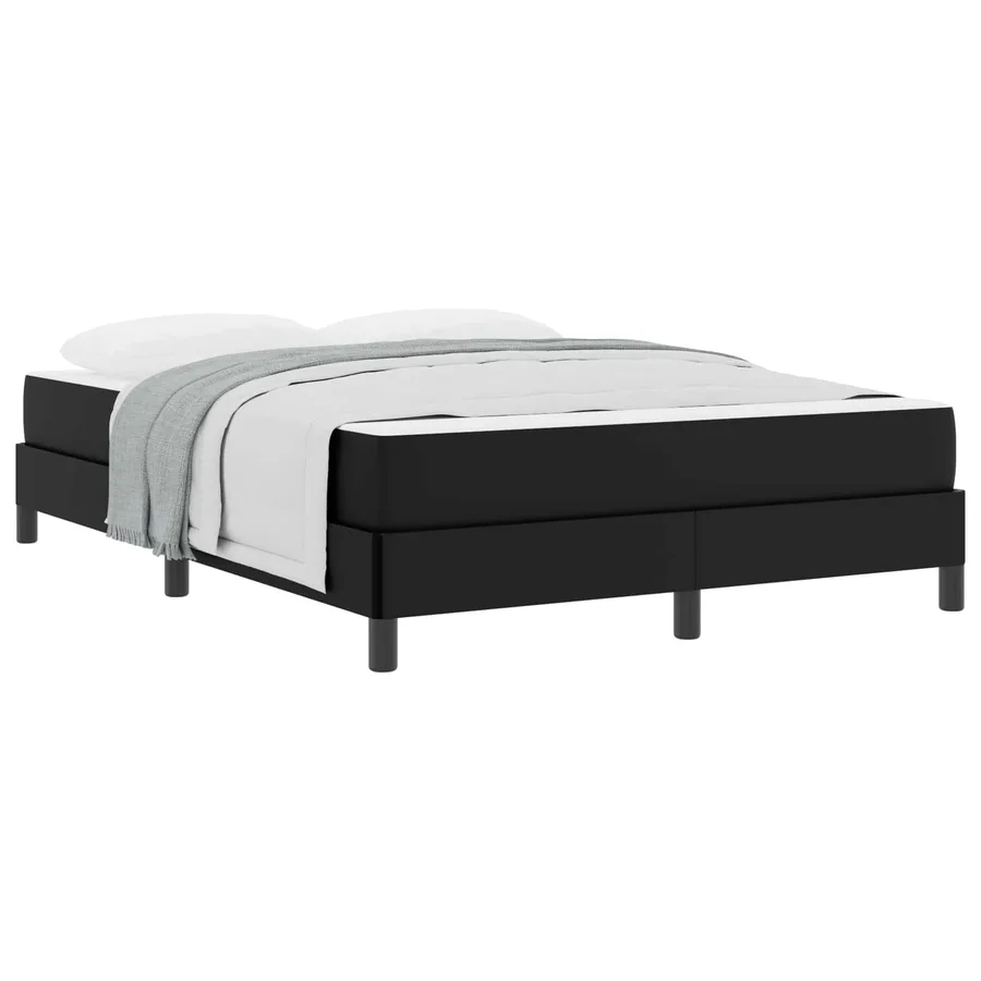Cadre de lit avec matelas Noir 160 x 200 cm tissu - 2