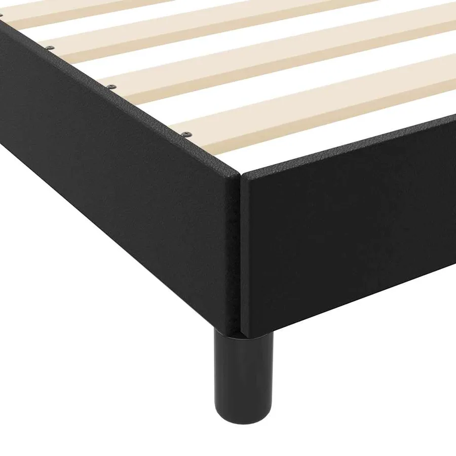 Cadre de lit avec matelas Noir 160 x 200 cm tissu - 8
