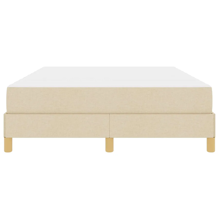 Lit à ressorts avec matelas Crème 160 x 200 cm tissu - 7