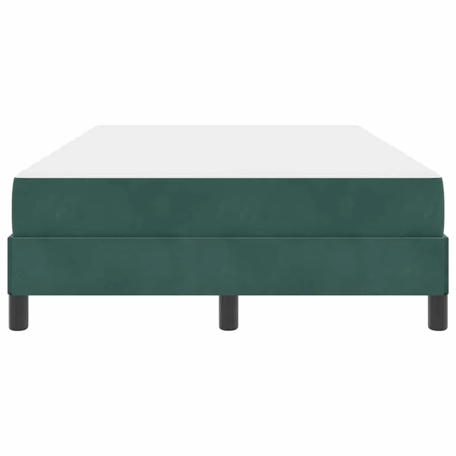 Lit à ressorts avec matelas Vert foncé 120 x 200 cm tissu - 7