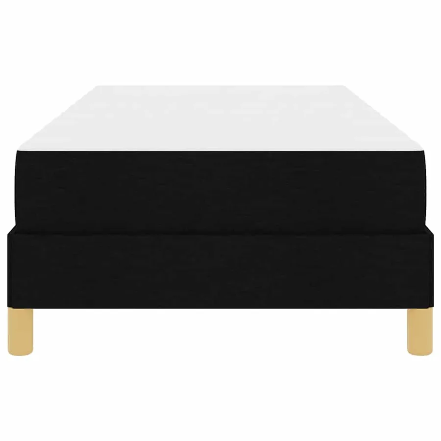 Lit à ressorts avec matelas Noir 90 x 200 cm tissu - 7