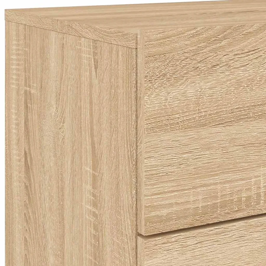 Tables de chevet murales avec lumières LED 2 pcs chêne sonoma - 11