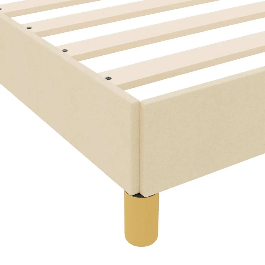 Lit à ressorts avec matelas Crème 180 x 200 cm tissu - 8