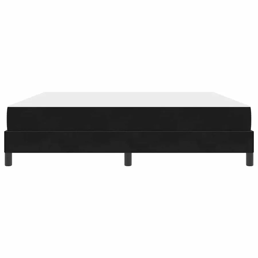 Lit à ressorts avec matelas Noir 180 x 220 cm tissu - 5