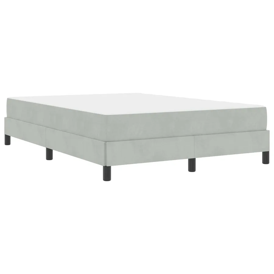 Lit à ressorts avec matelas Gris clair 160 x 200 cm tissu - 4