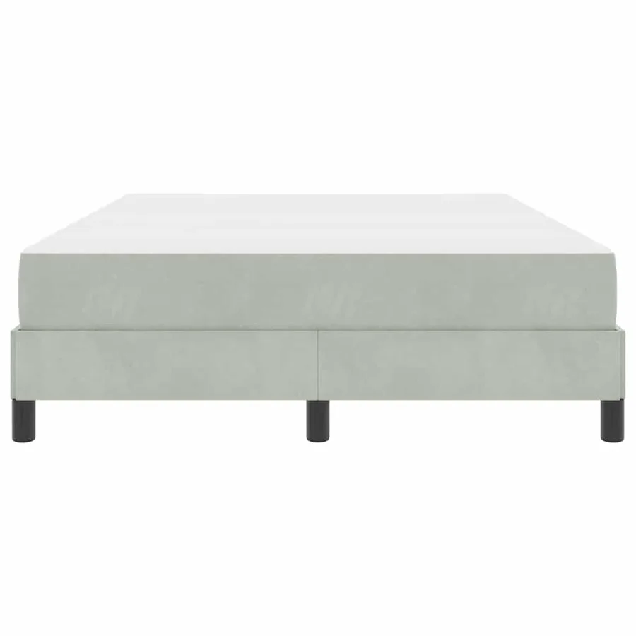 Lit à ressorts avec matelas Gris clair 160 x 200 cm tissu - 7