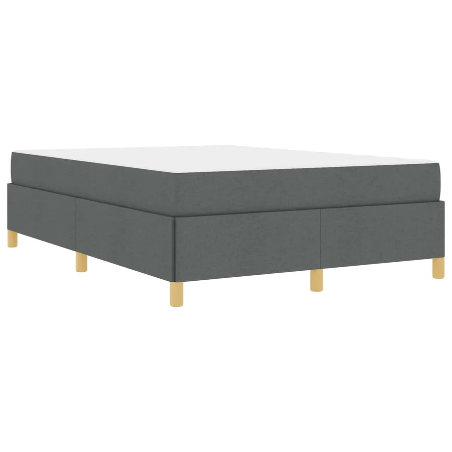 Cadre de lit avec matelas Gris foncé 140 x 200 cm tissu - 4