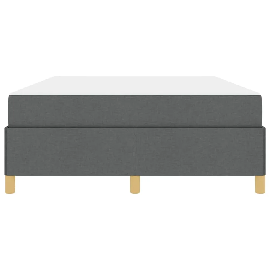 Cadre de lit avec matelas Gris foncé 140 x 200 cm tissu - 7