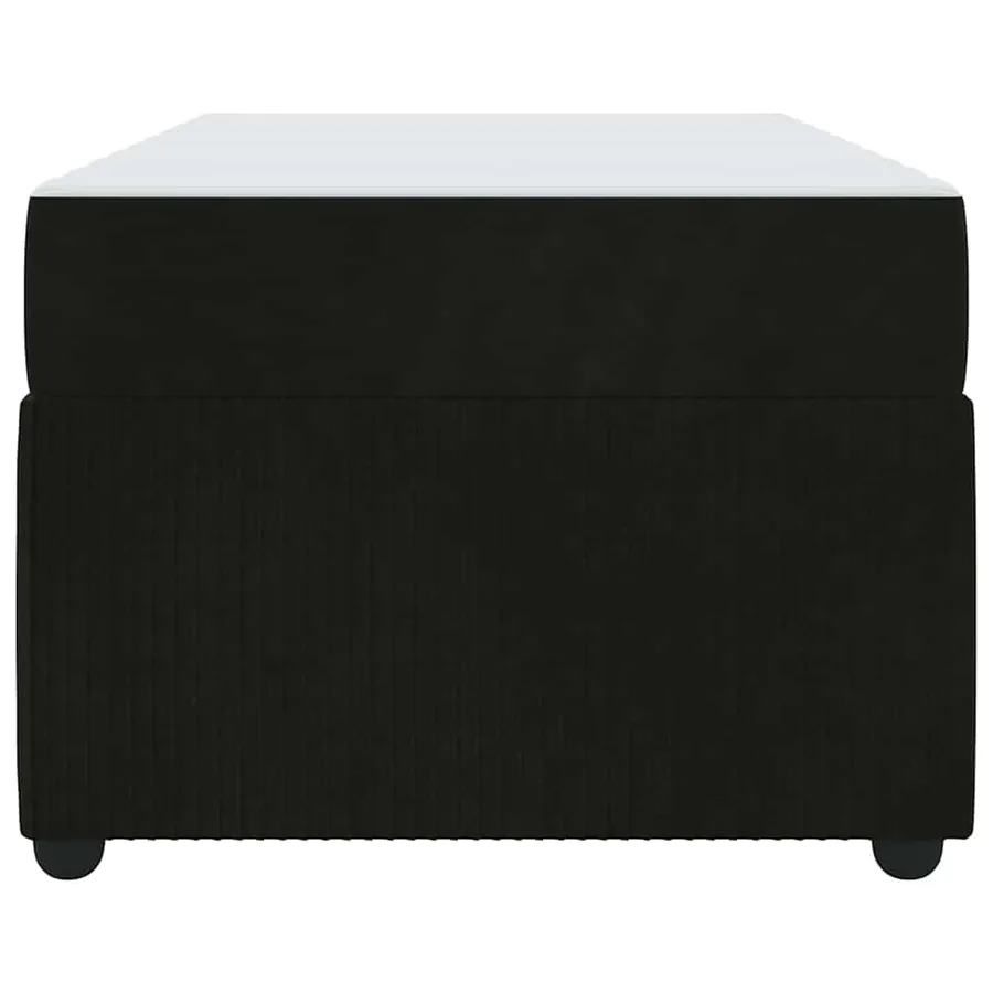 Cadre de lit avec matelas Noir 100 x 200 cm tissu - 5