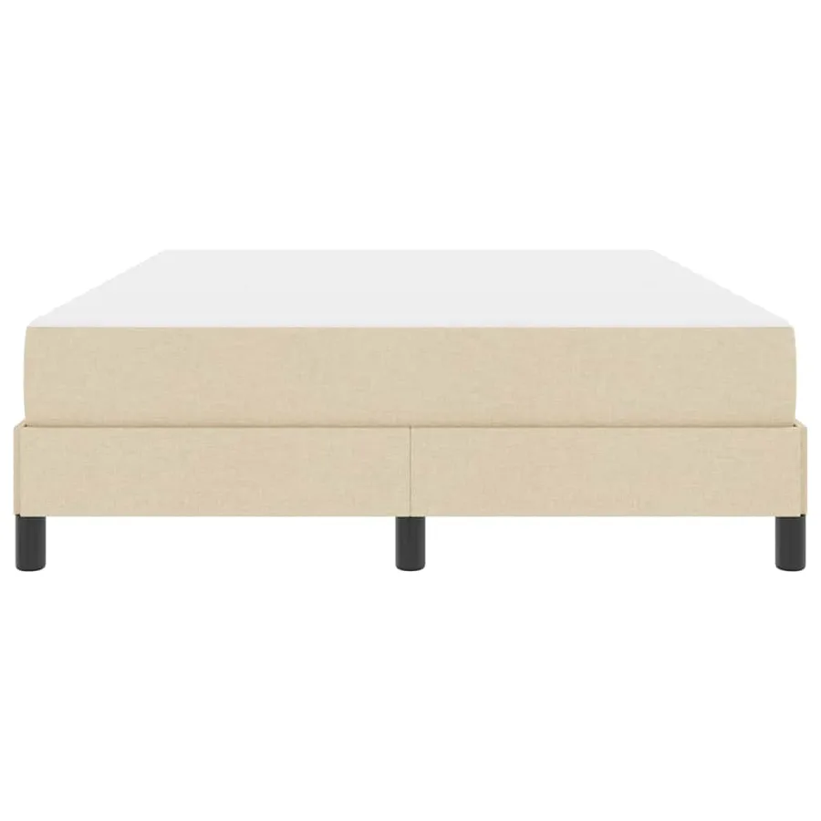 Lit à ressorts avec matelas Crème 140 x 190 cm tissu - 7