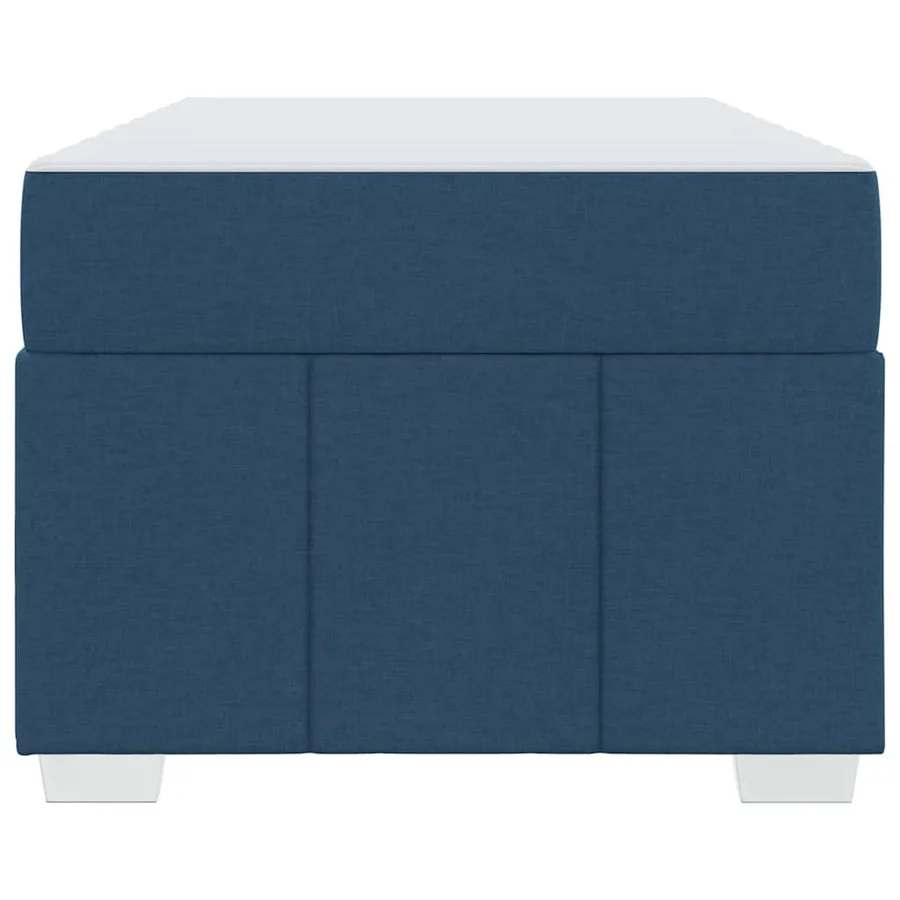 Cadre de lit avec matelas Bleu 120 x 190 cm tissu - 5