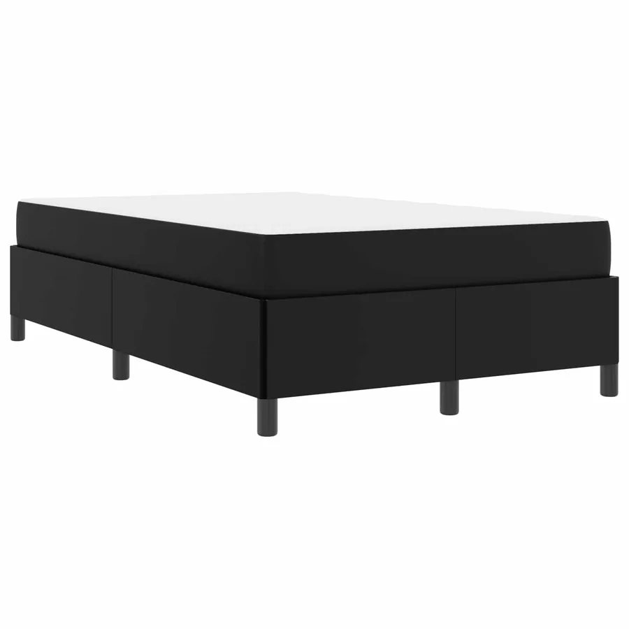 Cadre de lit avec matelas Noir 120 x 190 cm tissu - 2