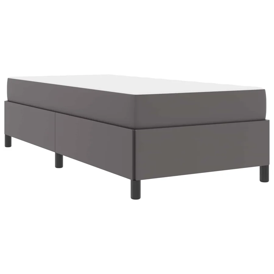 Cadre de lit avec matelas Gris 90 x 200 cm tissu - 4