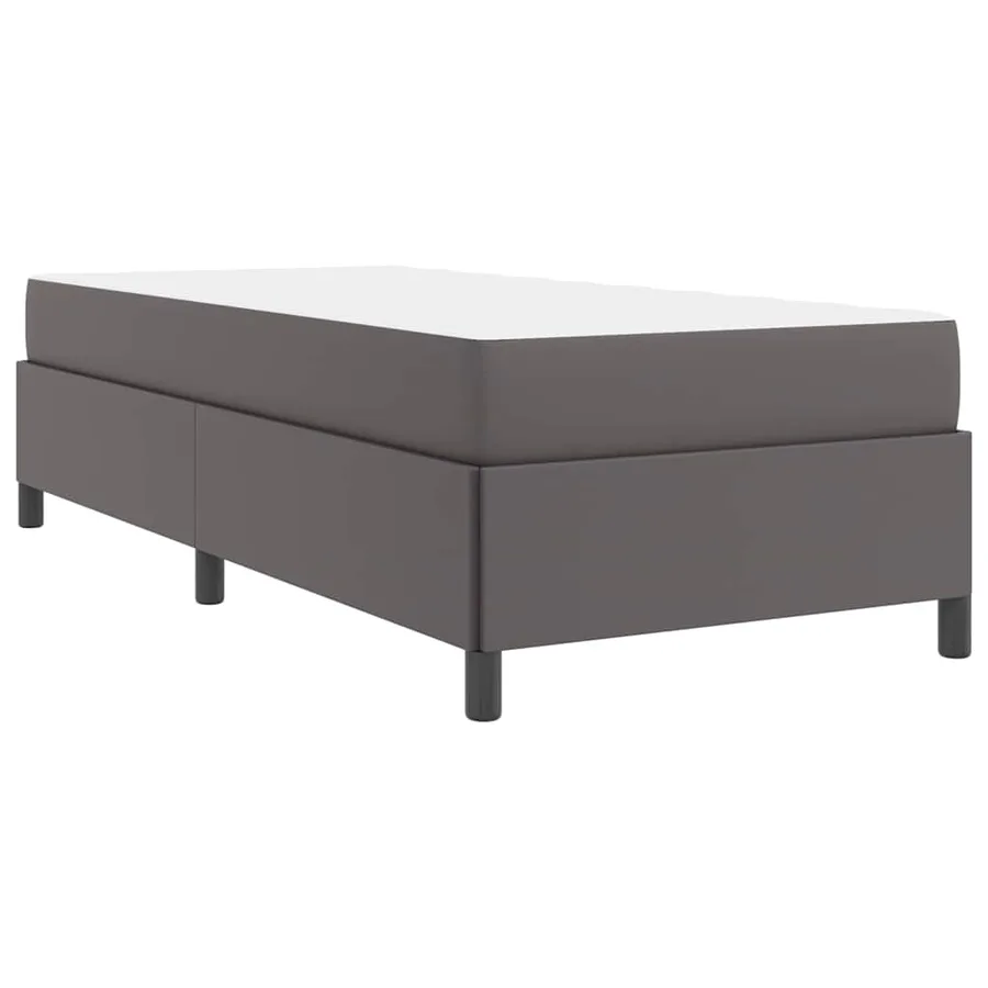 Cadre de lit avec matelas Gris 90 x 200 cm tissu - 9