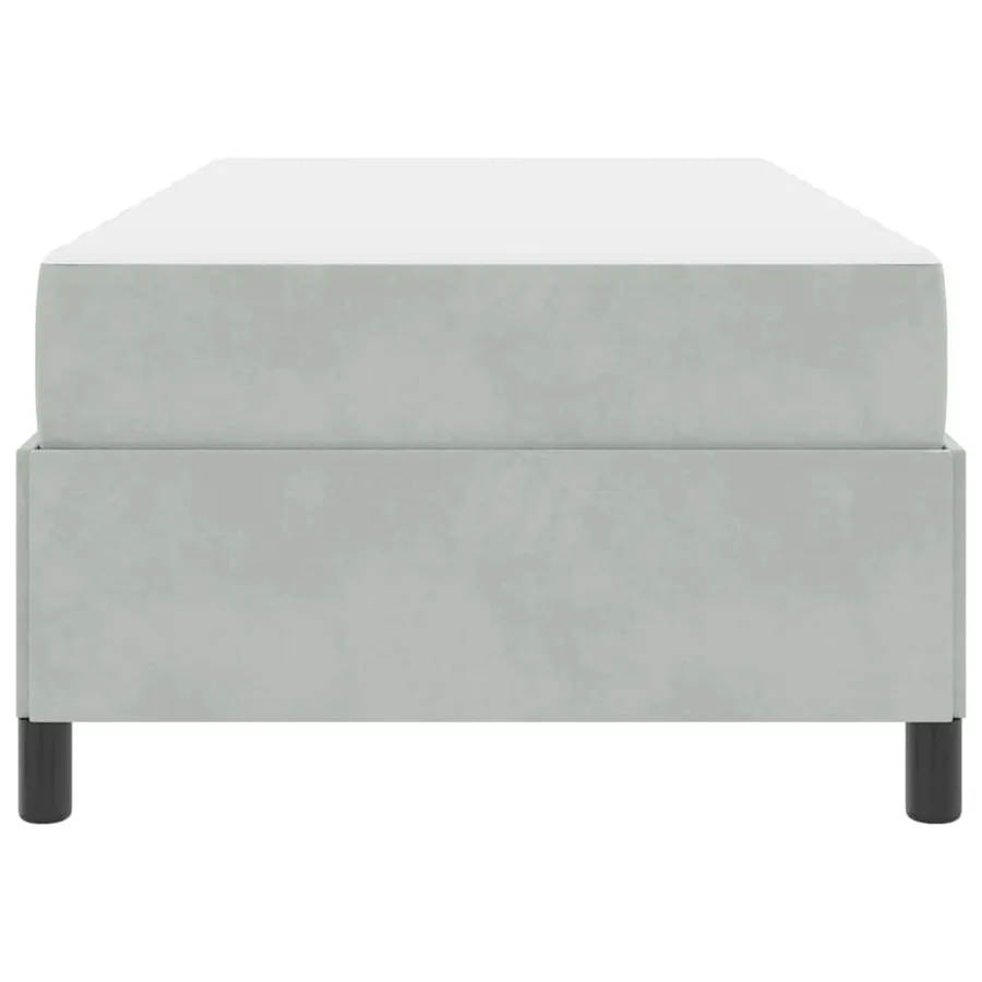 Cadre de lit avec matelas Gris clair 90 x 200 cm tissu - 7