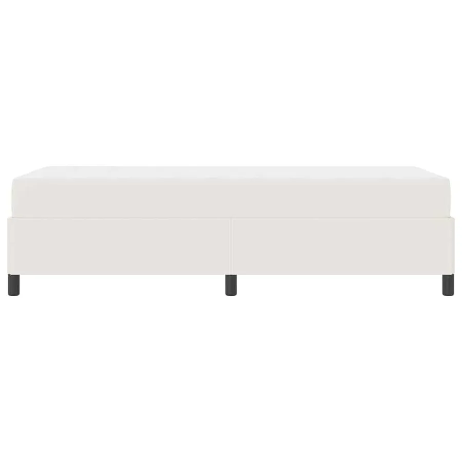 Cadre de lit avec matelas Crème 90 x 190 cm tissu - 6