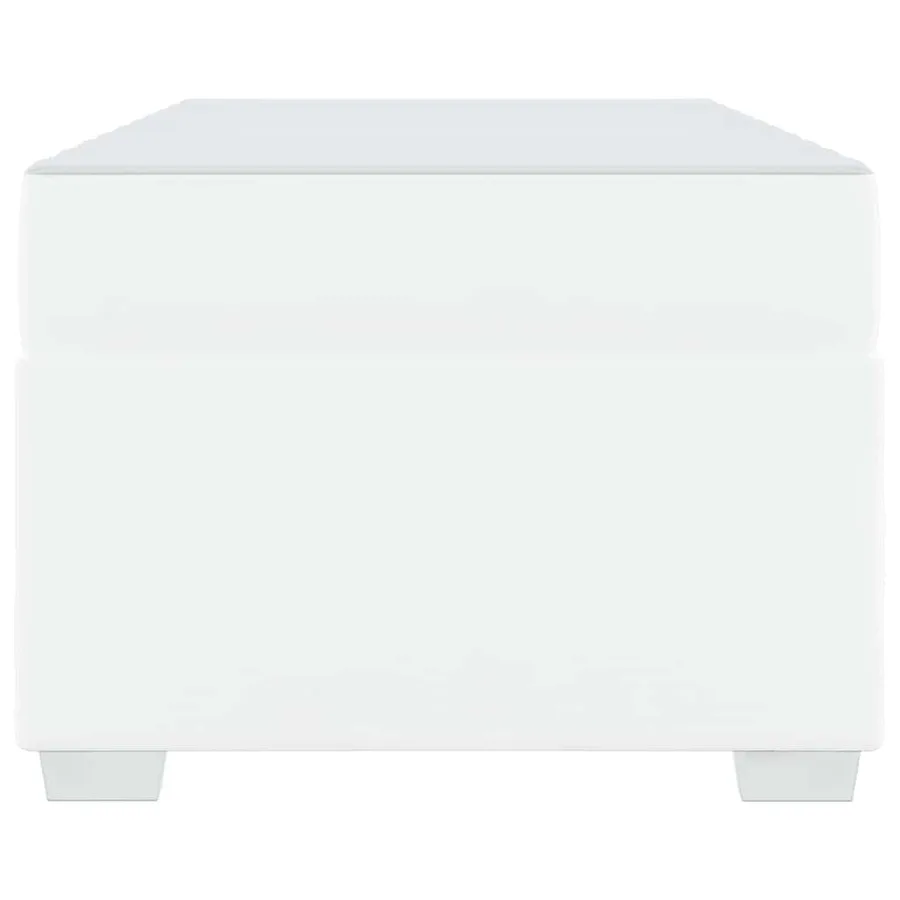 Cadre de lit avec matelas Blanc 90 x 200 cm tissu - 5