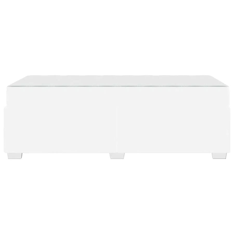 Cadre de lit avec matelas Blanc 90 x 200 cm tissu - 6