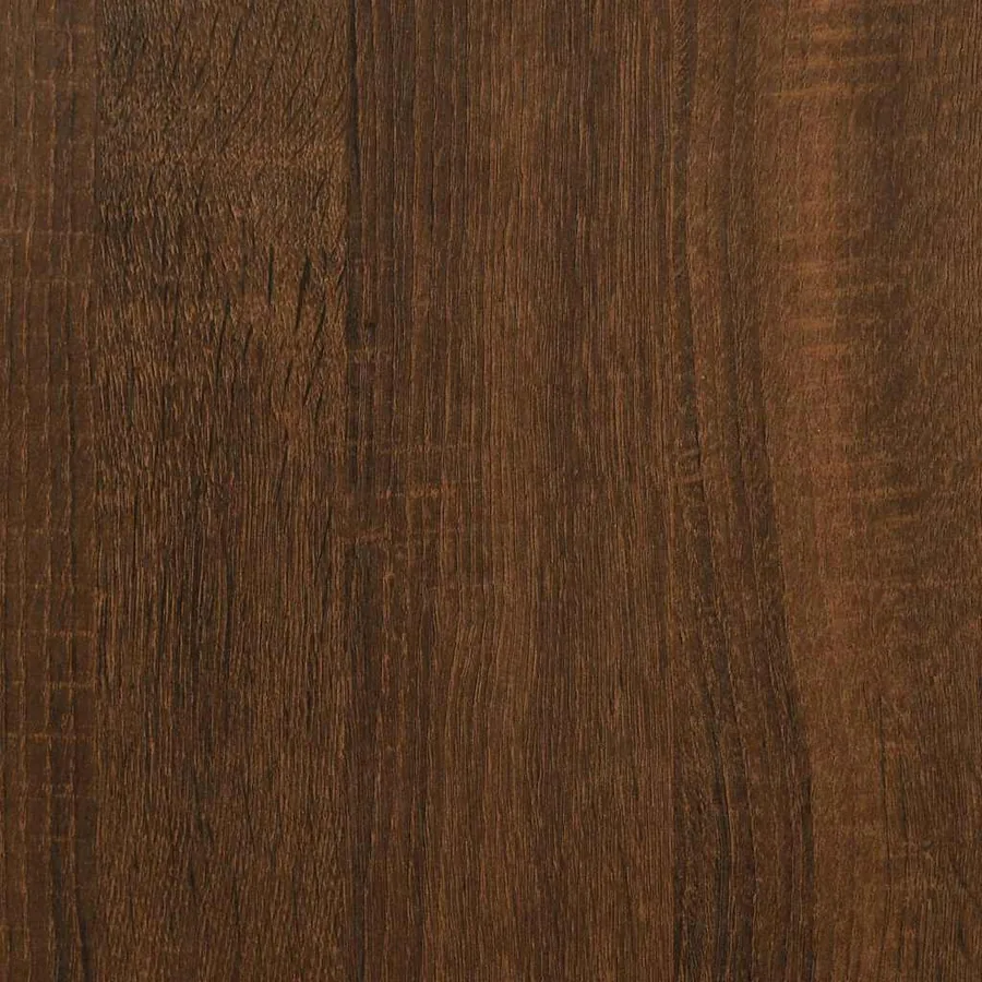 Armoire latérale avec lumières LED chêne marron bois ingénierie - 15