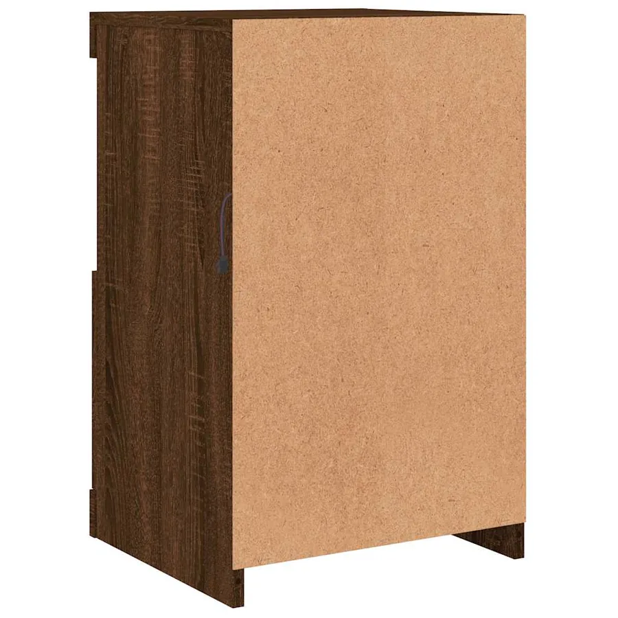 Armoire latérale avec lumières LED chêne marron bois ingénierie - 9
