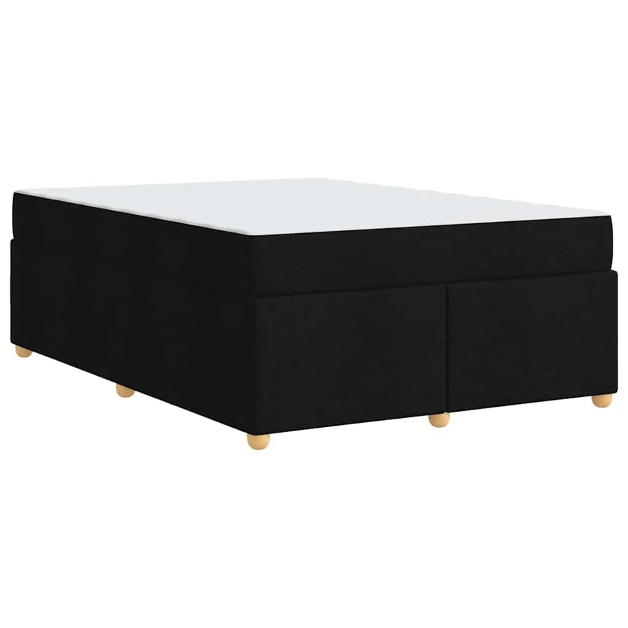 Cadre de lit avec matelas Noir 140 x 200 cm tissu - 7