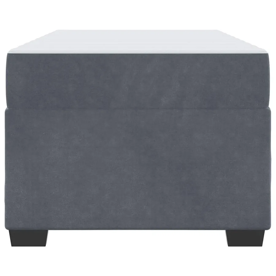 Cadre de lit avec matelas Gris foncé 90 x 190 cm tissu - 5