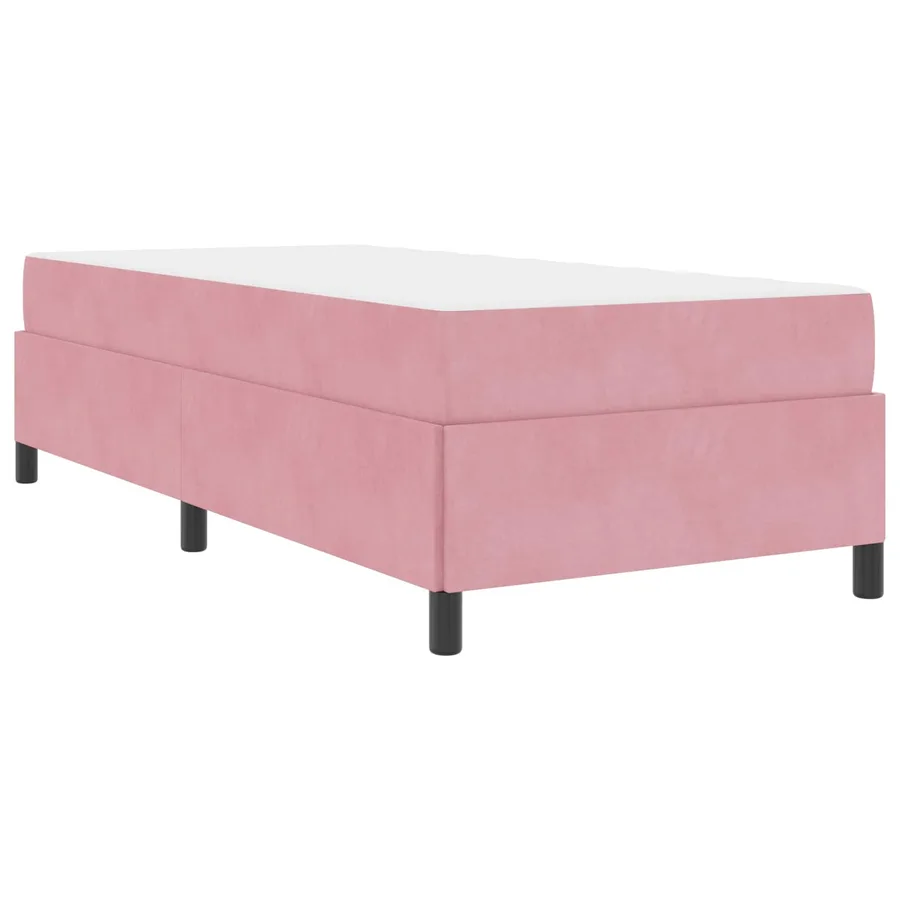 Cadre de lit avec matelas Rose 90 x 200 cm tissu - 4