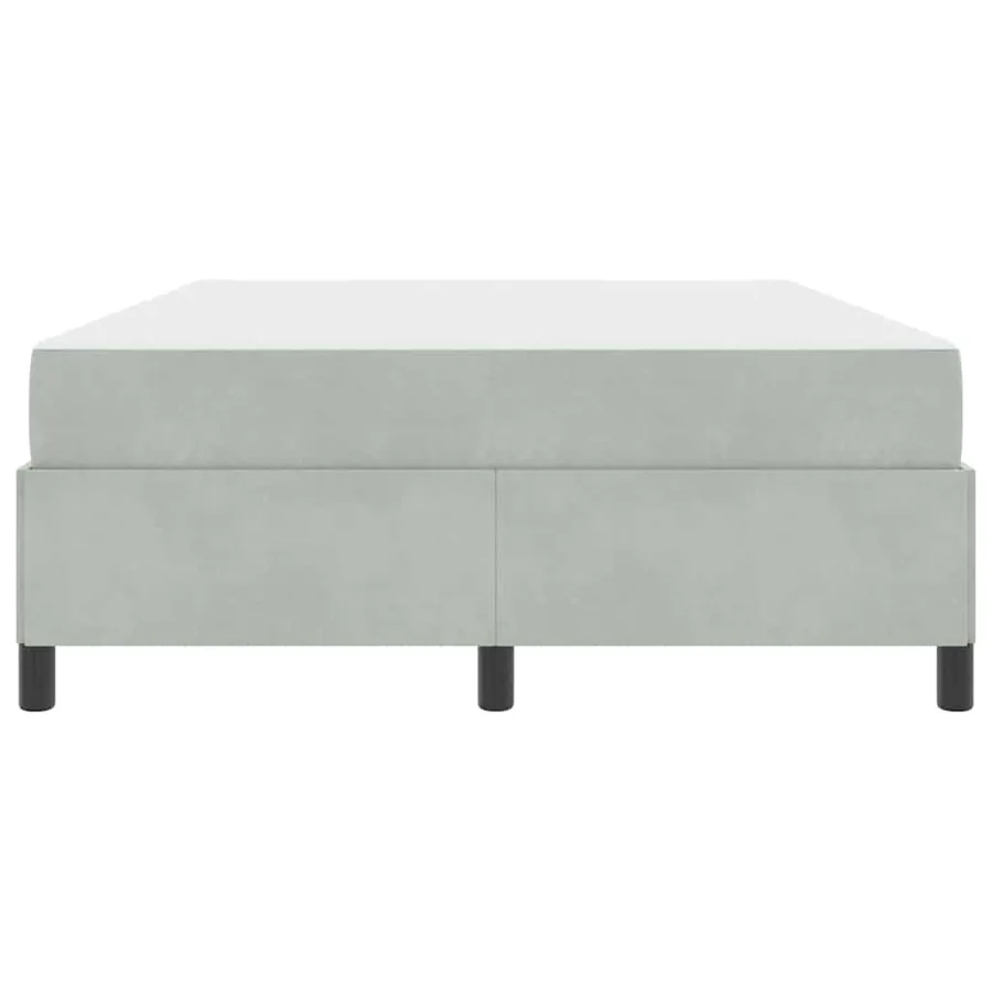 Cadre de lit avec matelas Gris clair 140 x 190 cm tissu - 7