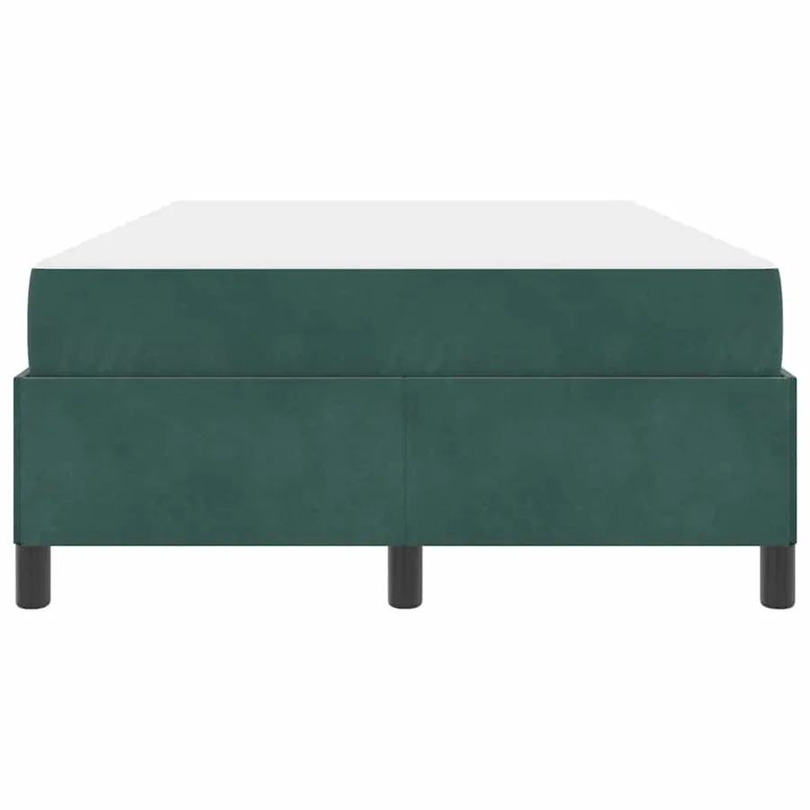 Cadre de lit avec matelas Vert foncé 120 x 200 cm tissu - 7