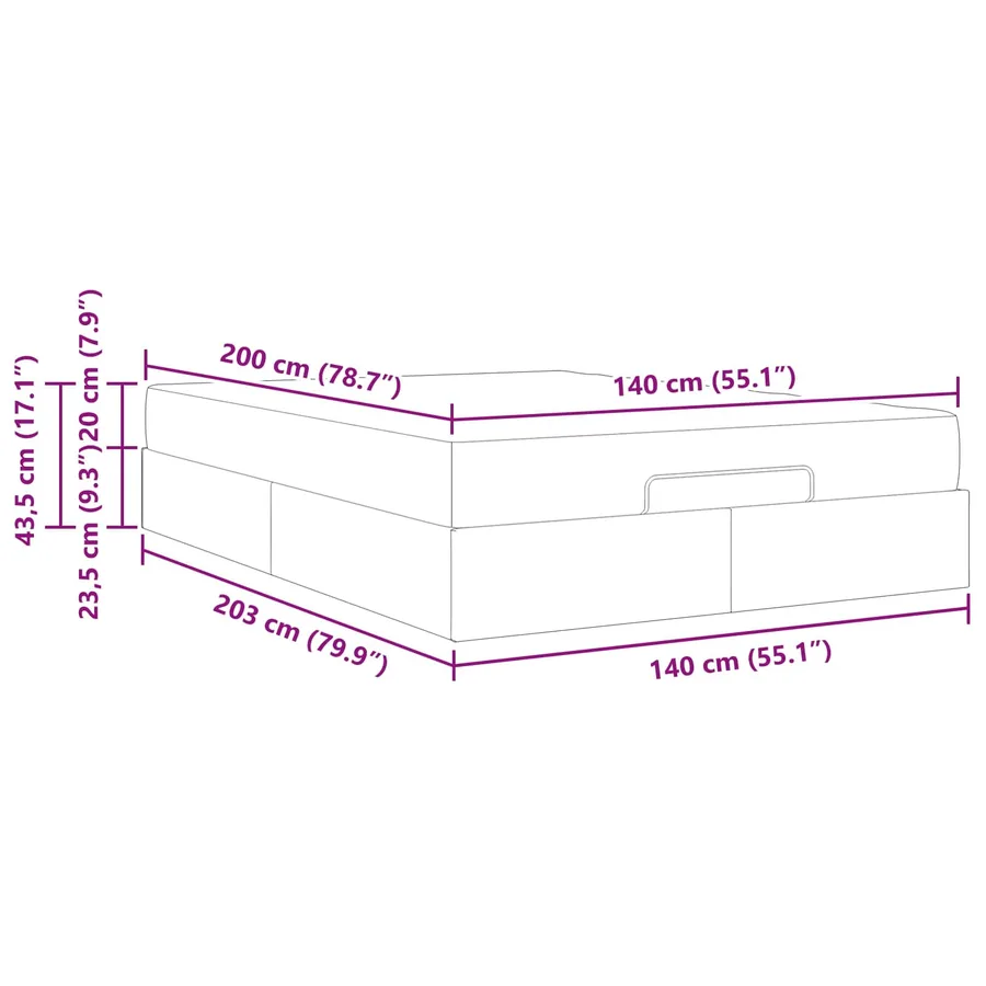 Cadre de lit avec matelas 2 pcs Vert Velours - 13