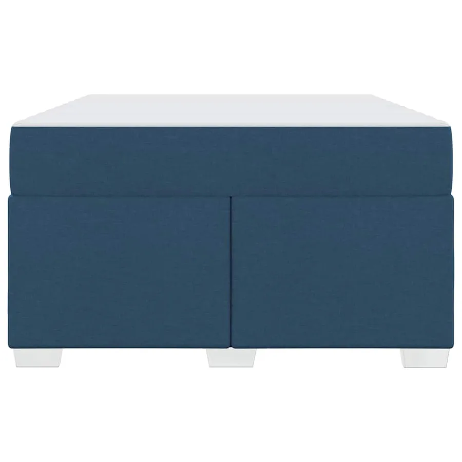 Cadre de lit avec matelas Bleu 120 x 200 cm tissu - 5