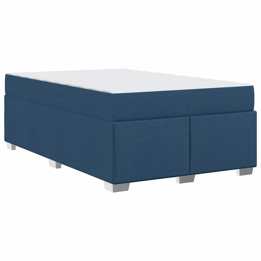 Cadre de lit avec matelas Bleu 120 x 200 cm tissu - 7