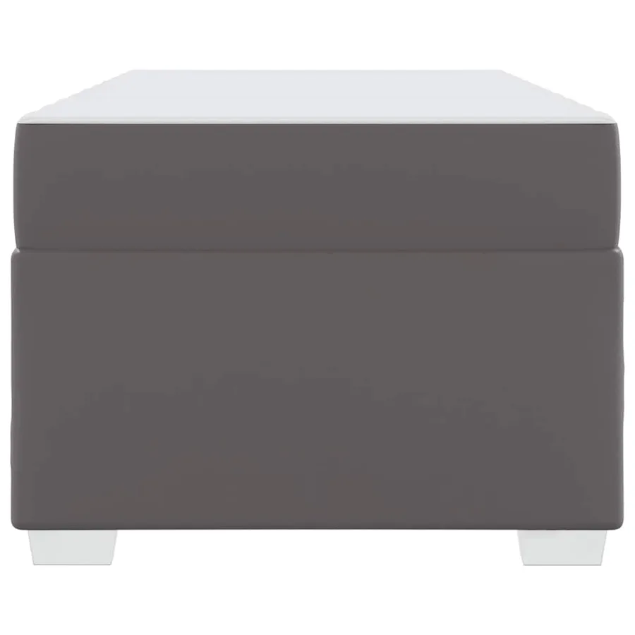 Cadre de lit avec matelas Gris 90 x 190 cm tissu - 5