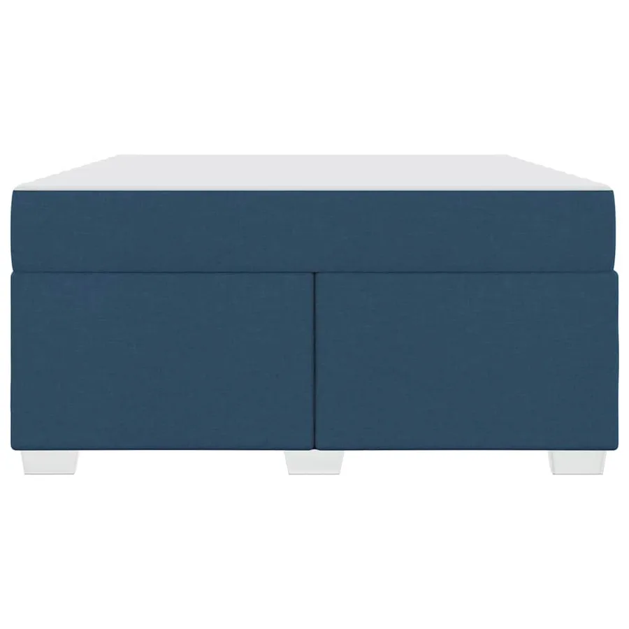 Cadre de lit avec matelas Bleu 160 x 200 cm tissu - 5