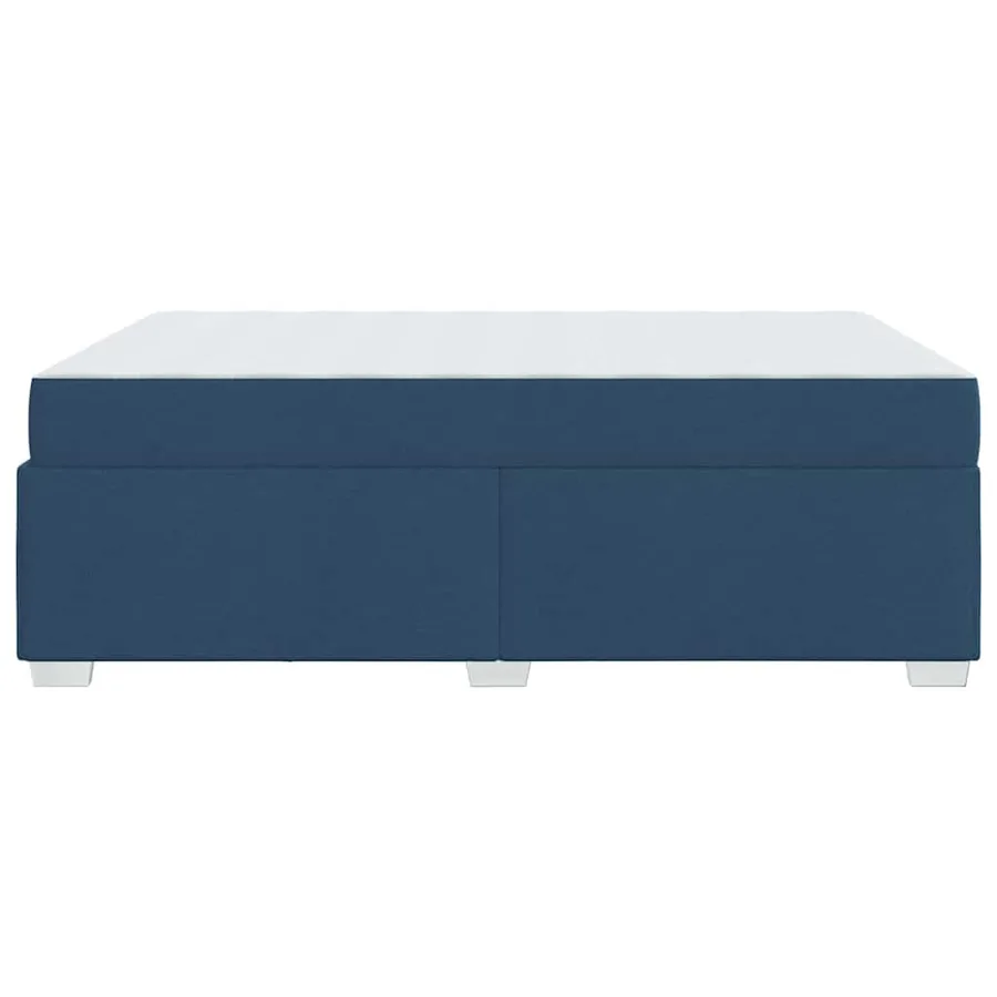 Cadre de lit avec matelas Bleu 160 x 200 cm tissu - 6