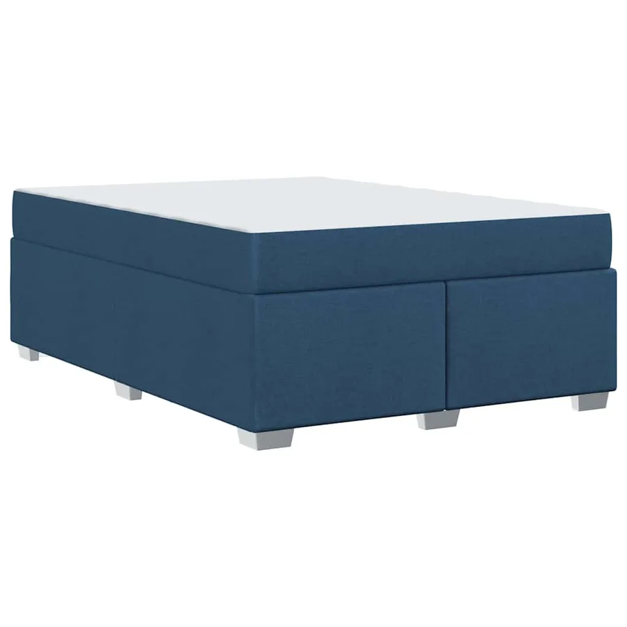 Cadre de lit avec matelas Bleu 160 x 200 cm tissu - 7