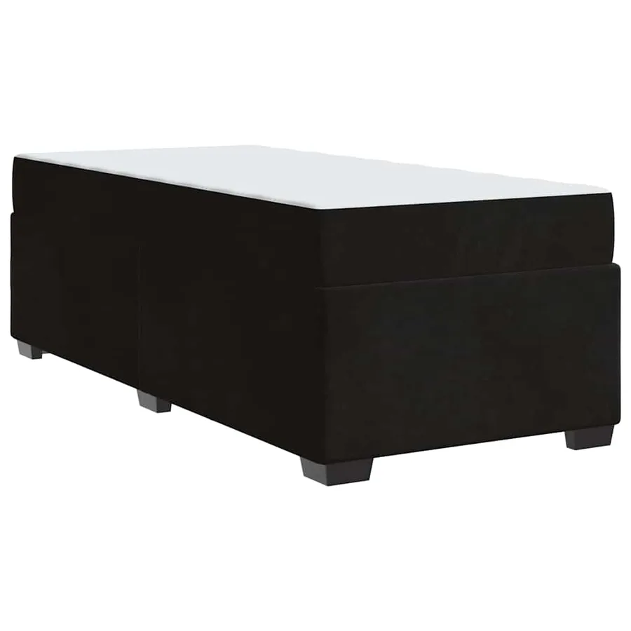 Cadre de lit avec matelas Noir 80 x 200 cm tissu - 7