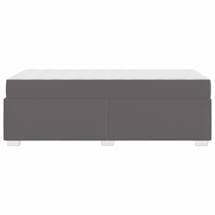 Cadre de lit avec matelas Gris 100 x 200 cm tissu - 6