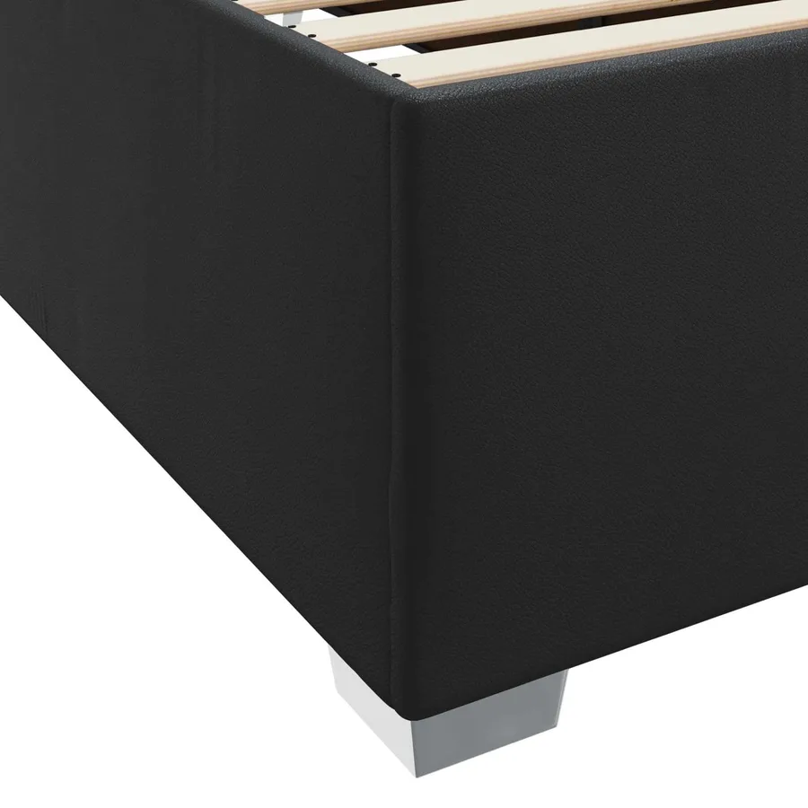 Cadre de lit avec matelas Noir 160 x 200 cm tissu - 9