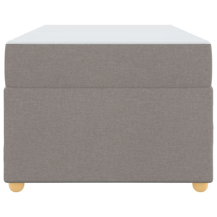 Cadre de lit avec matelas Taupe 90 x 200 cm tissu - 5