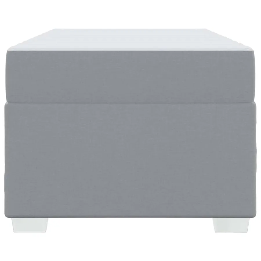 Cadre de lit avec matelas Gris clair 90 x 200 cm tissu - 5