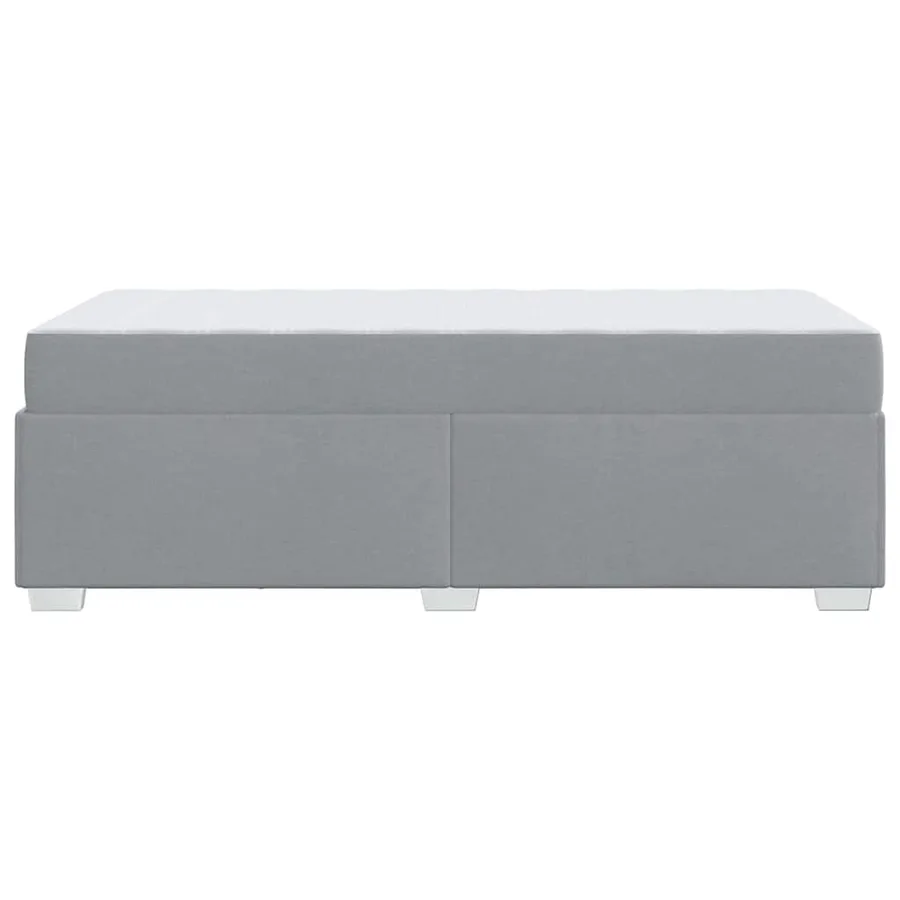 Cadre de lit avec matelas Gris clair 90 x 200 cm tissu - 6