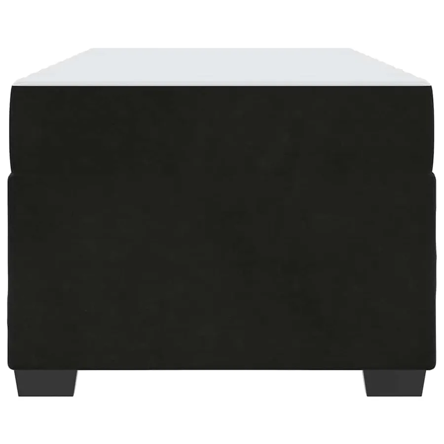 Cadre de lit avec matelas Noir 90 x 200 cm tissu - 5