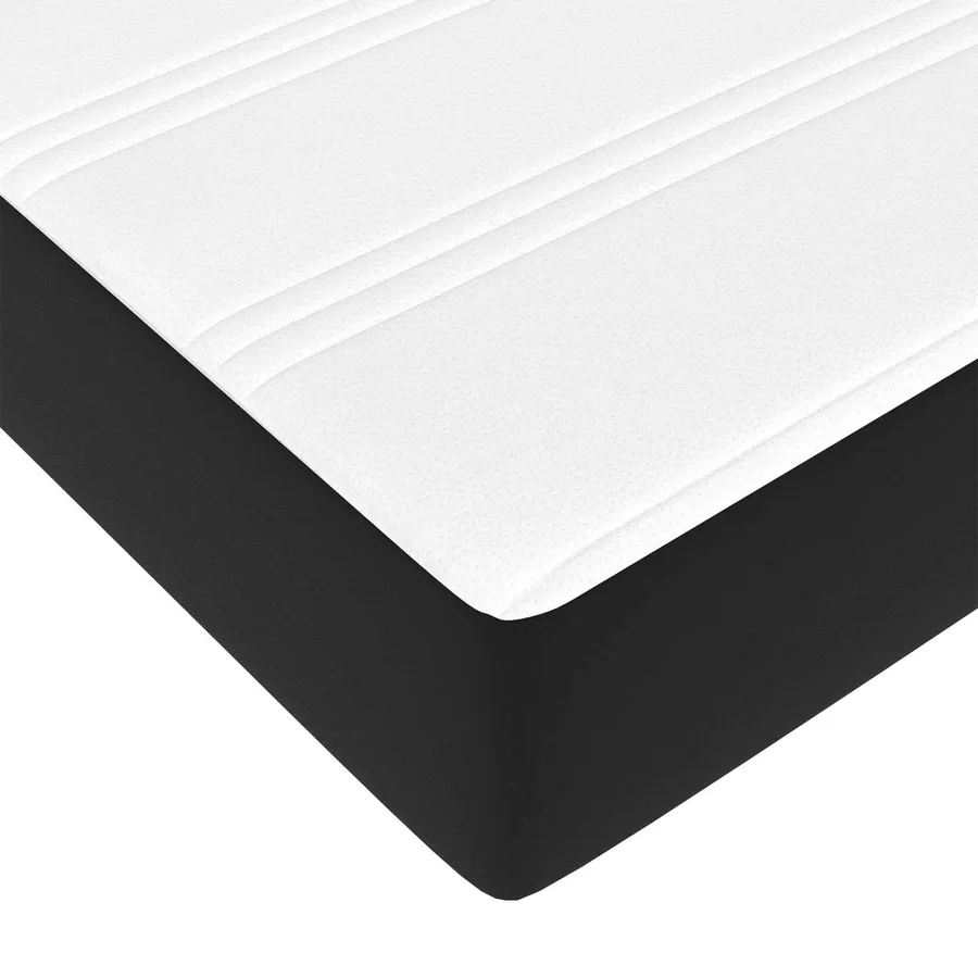 Cadre de lit avec matelas Autre 2 pcs Noir PVC - 10